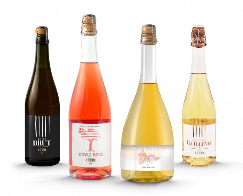 Les cuvées d'exceptions et festives, l'extra Brut, Cidre Rosé, Spiritus et le Guillevic