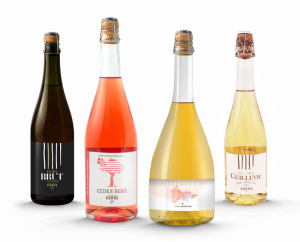 Les cuvées d'exceptions et festives, l'extra Brut, Cidre Rosé, Spiritus et le Guillevic